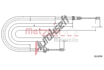 METZGER Tan lanko parkovac brzdy COFLE MTG 10.6034, 10.6034
