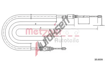 METZGER Tan lanko parkovac brzdy COFLE MTG 10.6036, 10.6036