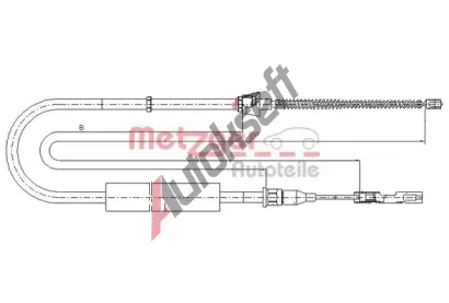 METZGER Tan lanko parkovac brzdy COFLE MTG 10.7507, 10.7507