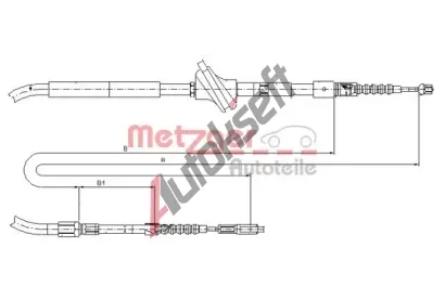 METZGER Tan lanko parkovac brzdy COFLE MTG 10.7583, 10.7583