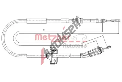 METZGER Tan lanko parkovac brzdy MTG 10.8066, 10.8066