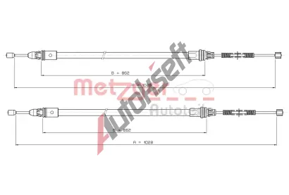 METZGER Tan lanko parkovac brzdy GREENPARTS MTG 10.9337, 10.9337