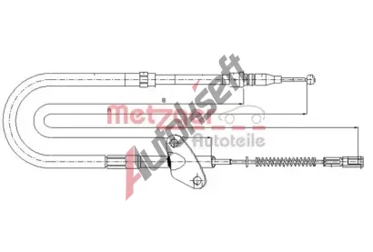 METZGER Tan lanko parkovac brzdy COFLE MTG 10.9871, 10.9871