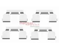 Sada psluenstv obloen kotouov brzdy METZGER ‐ MTG 109-1698