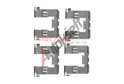 METZGER Sada psluenstv obloen kotouov brzdy MTG 109-1721, 109-1721