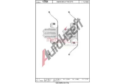 METZGER Sada psluenstv obloen kotouov brzdy MTG 109-1751, 109-1751