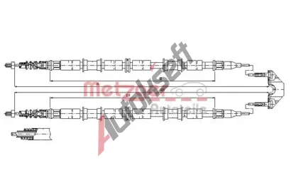 METZGER Tan lanko parkovac brzdy COFLE MTG 11.5863, 11.5863