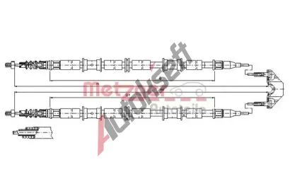 METZGER Tan lanko parkovac brzdy COFLE MTG 11.5864, 11.5864