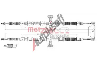 METZGER Tan lanko parkovac brzdy COFLE MTG 11.5945, 11.5945