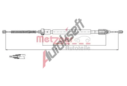 METZGER Tan lanko parkovac brzdy COFLE MTG 11.6598, 11.6598