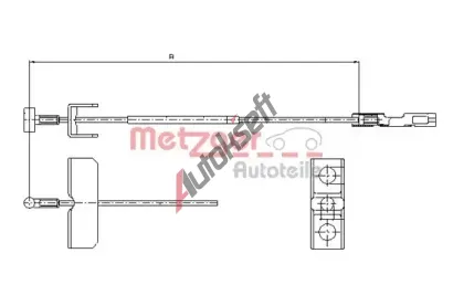 METZGER Tažné lanko parkovací brzdy COFLE MTG 11.6803, 11.6803 METZGER Tažné lanko parkovací brzdy COFLE MTG 11.6803, 11.6803