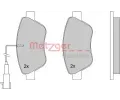 Sada brzdových destiček METZGER ‐ MTG 1170117  Sada brzdových destiček METZGER ‐ MTG 1170117