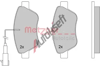 METZGER Sada brzdových destiček MTG 1170117, 1170117  METZGER Sada brzdových destiček MTG 1170117, 1170117