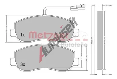 METZGER Sada brzdových destiček MTG 1170148, 1170148 METZGER Sada brzdových destiček MTG 1170148, 1170148