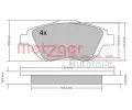 Sada brzdovch destiek METZGER ‐ MTG 1170326