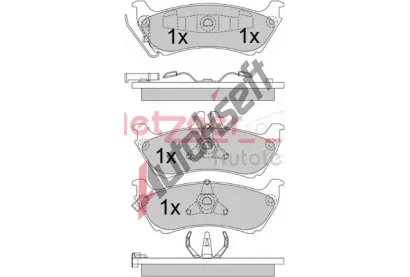 METZGER Sada brzdových destiček MTG 1170339, 1170339 METZGER Sada brzdových destiček MTG 1170339, 1170339