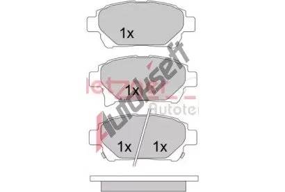 METZGER Sada brzdovch destiek GREENPARTS MTG 1170586, 1170586