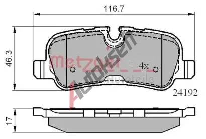 METZGER Sada brzdov�ch desti�ek MTG 1170877, 1170877