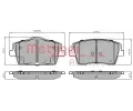 METZGER Sada brzdovch destiek GREENPARTS ‐ MTG 1170934