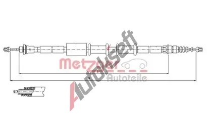 METZGER Tan lanko parkovac brzdy MTG 1651.22, 1651.22