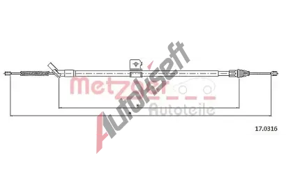 METZGER Tan lanko parkovac brzdy COFLE MTG 17.0316, 17.0316