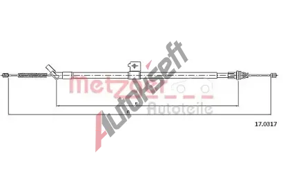 METZGER Tan lanko parkovac brzdy COFLE MTG 17.0317, 17.0317