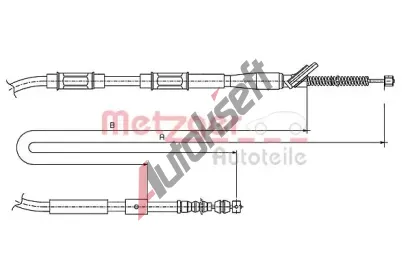 METZGER Tan lanko parkovac brzdy MTG 17.1446, 17.1446