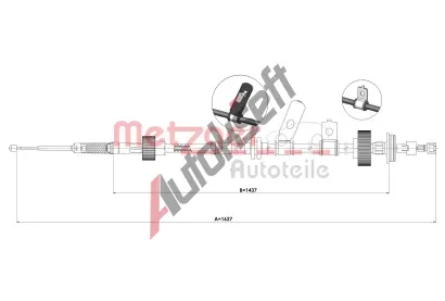 METZGER Tan lanko parkovac brzdy COFLE MTG 1E.LR004, 1E.LR004