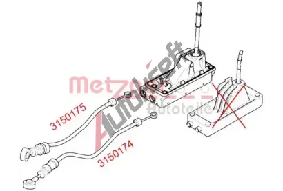 METZGER Tažné lanko ruční převodovky MTG 3150175, 3150175 METZGER Tažné lanko ruční převodovky MTG 3150175, 3150175