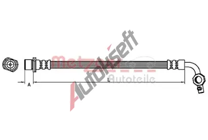 METZGER Brzdová hadice MTG 4110101, 4110101 METZGER Brzdová hadice MTG 4110101, 4110101