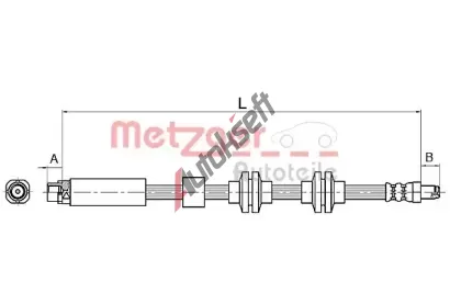 METZGER Brzdová hadice MTG 4110143, 4110143 METZGER Brzdová hadice MTG 4110143, 4110143