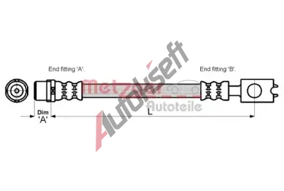 METZGER Brzdov hadice MTG 4110262, 4110262