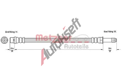 METZGER Brzdov hadice MTG 4110278, 4110278