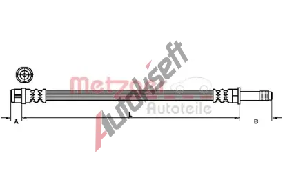 METZGER Brzdov hadice MTG 4110482, 4110482