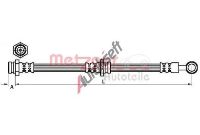 METZGER Brzdov� hadice MTG 4110629, 4110629