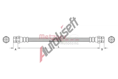METZGER Brzdová hadice MTG 4110634, 4110634 METZGER Brzdová hadice MTG 4110634, 4110634