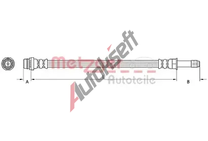 METZGER Brzdová hadice MTG 4110797, 4110797  METZGER Brzdová hadice MTG 4110797, 4110797