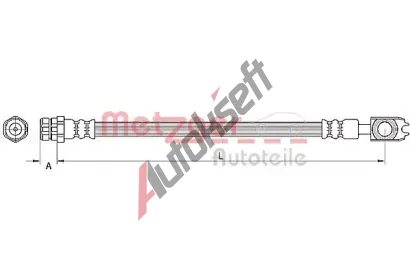 METZGER Brzdov hadice GREENPARTS MTG 4110891, 4110891