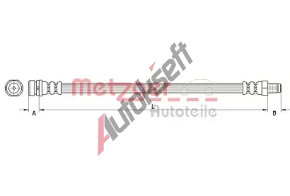 METZGER Brzdová hadice MTG 4110992, 4110992 METZGER Brzdová hadice MTG 4110992, 4110992