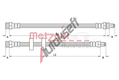 METZGER Brzdov� hadice MTG 4110995, 4110995