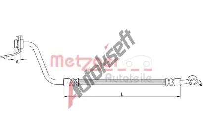 METZGER Brzdová hadice MTG 4111056, 4111056 METZGER Brzdová hadice MTG 4111056, 4111056
