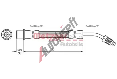 METZGER Brzdov hadice MTG 4111108, 4111108