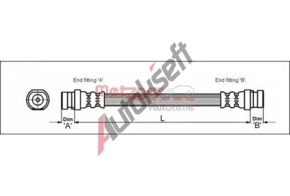 METZGER Brzdov� hadice MTG 4111168, 4111168