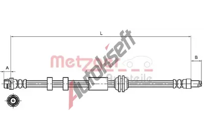 METZGER Brzdov hadice GREENPARTS MTG 4111216, 4111216