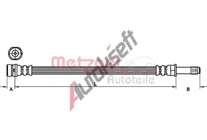 METZGER Brzdová hadice MTG 4111218, 4111218 METZGER Brzdová hadice MTG 4111218, 4111218