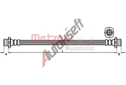 METZGER Brzdová hadice MTG 4111272, 4111272 METZGER Brzdová hadice MTG 4111272, 4111272