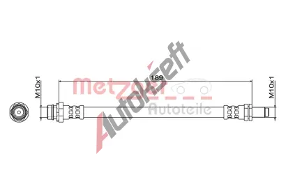 METZGER Brzdová hadice MTG 4111467, 4111467 METZGER Brzdová hadice MTG 4111467, 4111467
