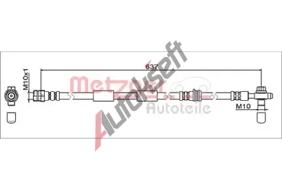 METZGER Brzdov hadice GREENPARTS MTG 4111475, 4111475