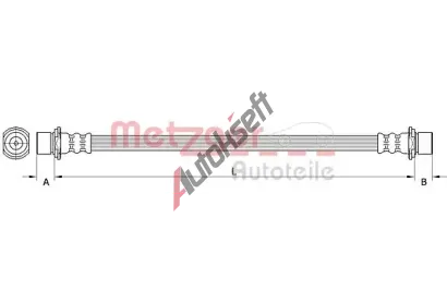 METZGER Brzdová hadice MTG 4111560, 4111560 METZGER Brzdová hadice MTG 4111560, 4111560