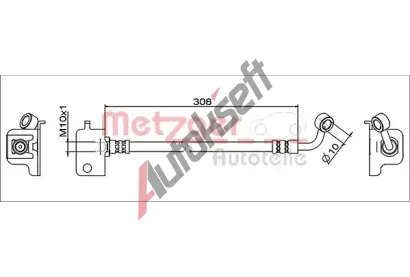 METZGER Brzdov� hadice MTG 4111566, 4111566